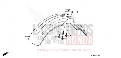 KOTFLUEGEL, VORNE XLR125RW de 1998